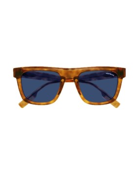 Modelo con gafas de sol de lujo Montblanc 0176S Habana