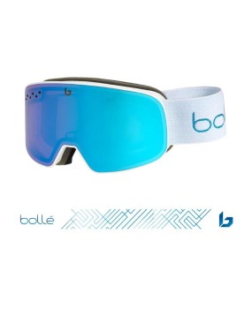 Bollé NEVADA SMALL White Metallic Blue Matte | Gafas de esquí | Tu Visión